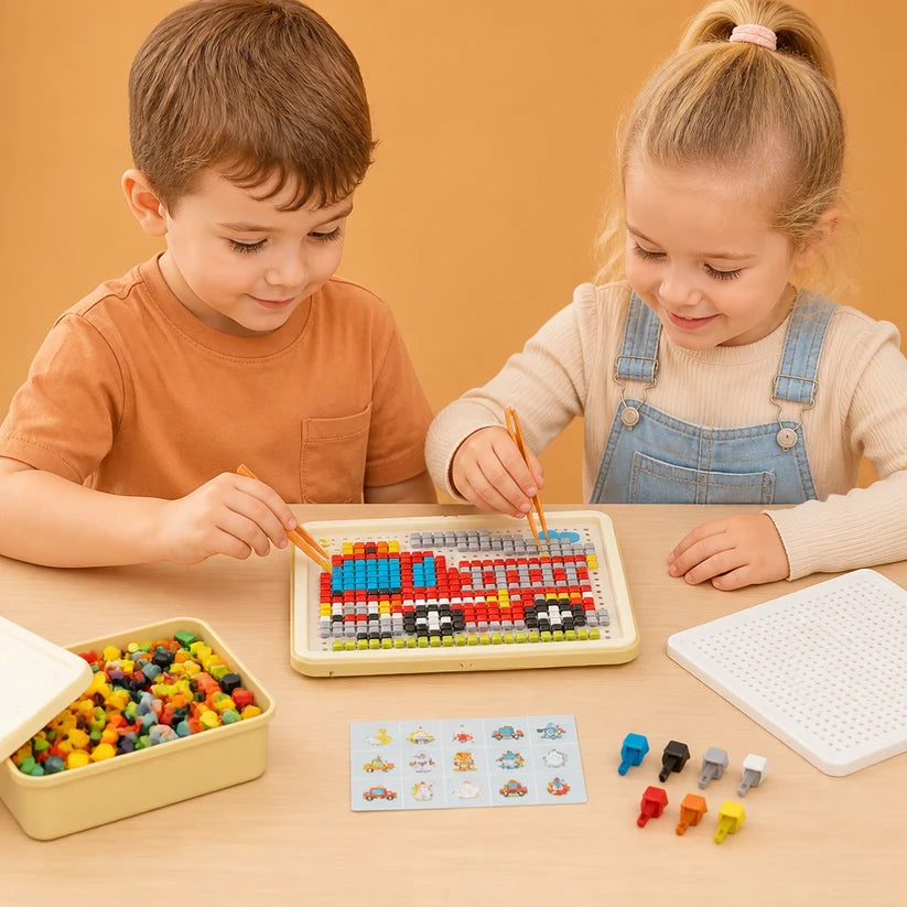 Montessori Learning Peg Mosaic Board | Develops Logical Thinking & Creativity