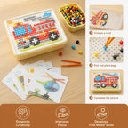 Montessori Learning Peg Mosaic Board | Develops Logical Thinking & Creativity