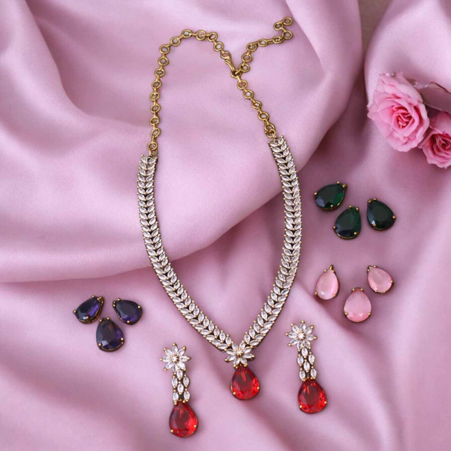 Multicolor Allegra Victorian Jewellery Set- New Arrival