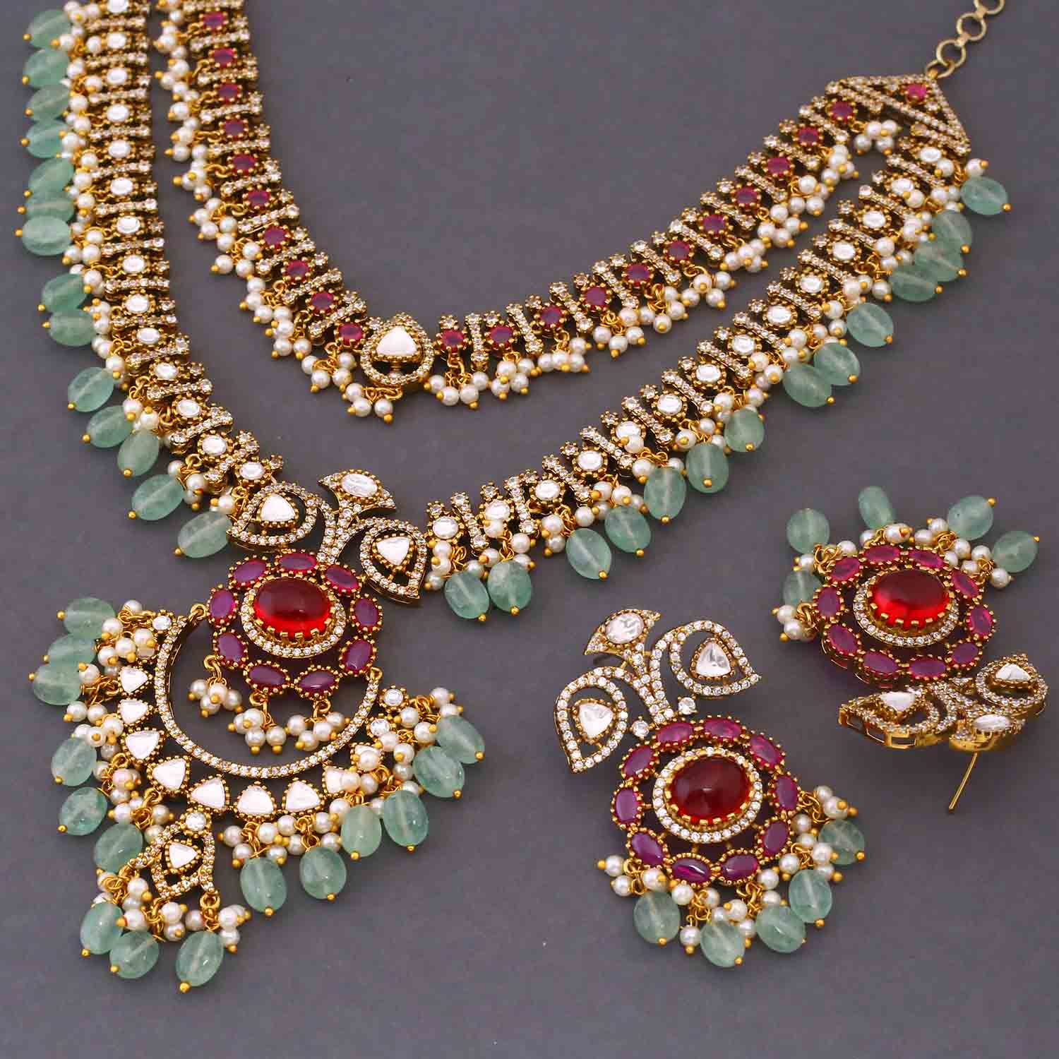 Multicolor Bellora Victorian Jewellery Set - New Arrival