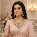 Multicolor Lada Victorian Necklace Set with Earrings
