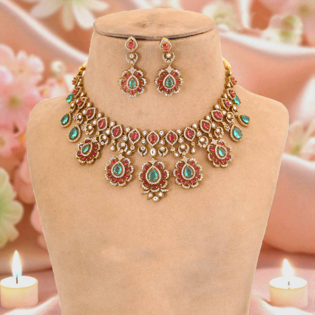 Multicolor Orlisse Victorian Jewellery Set - New Arrival