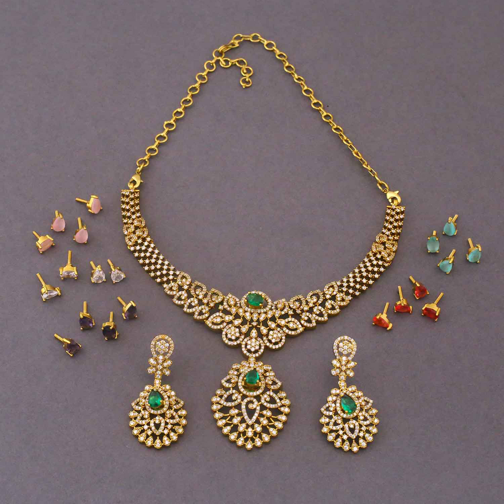Multicolor Reyna Hasli Victorian Jewellery Set - New Arrival
