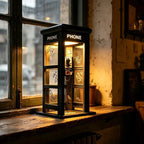 Vintage Telephone Box Mood Lamp with Warm Light