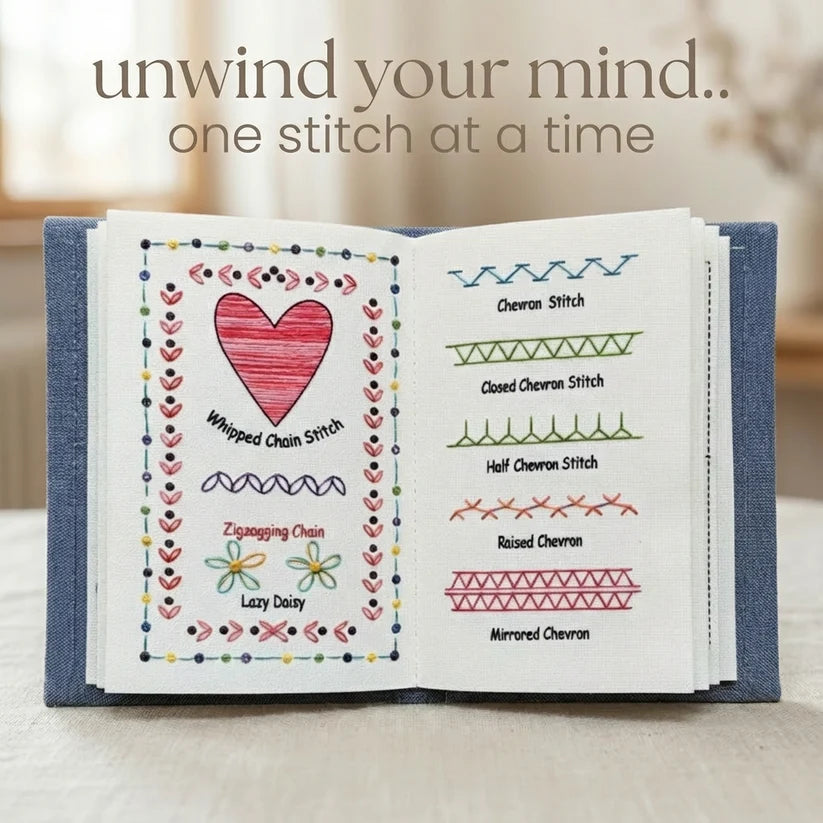 Embroidery Stitch Book for Moms and Kids