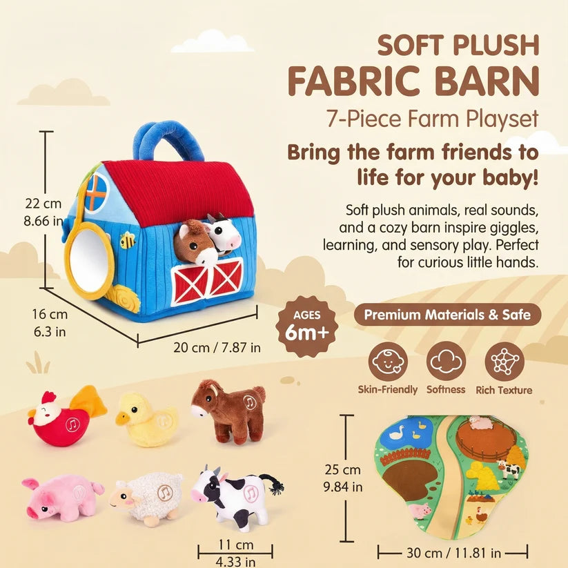 Plush Farm Animal Set with Sounds