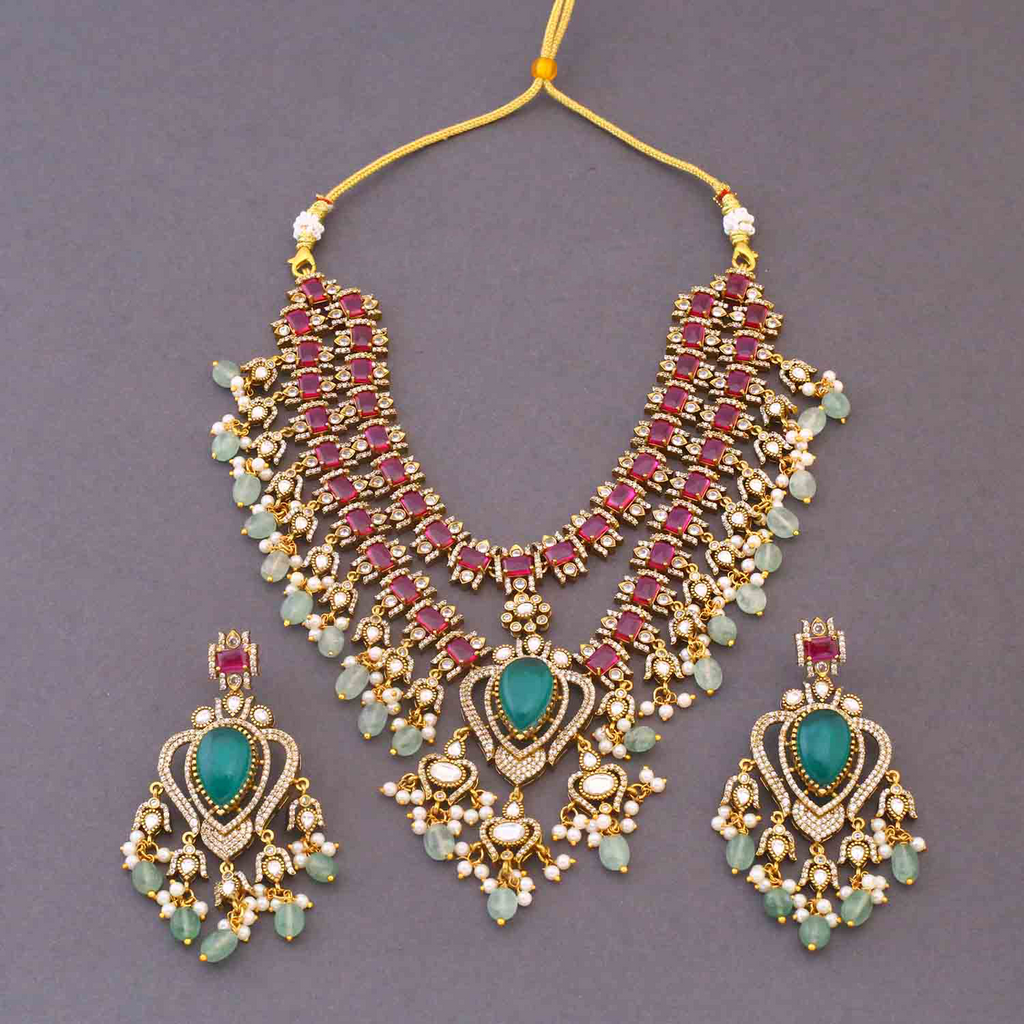 Multicolor Celinea Victorian Jewellery Set- New Arrivals